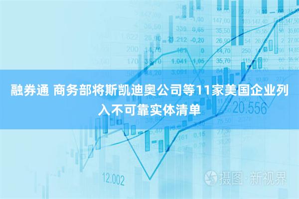 融券通 商务部将斯凯迪奥公司等11家美国企业列入不可靠实体清单